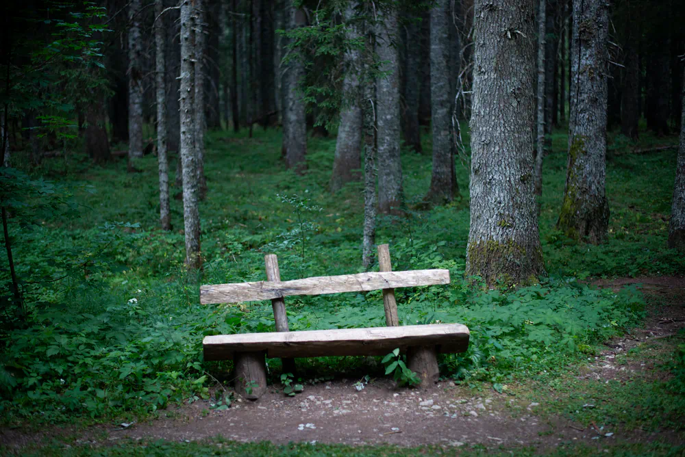 wooden bench